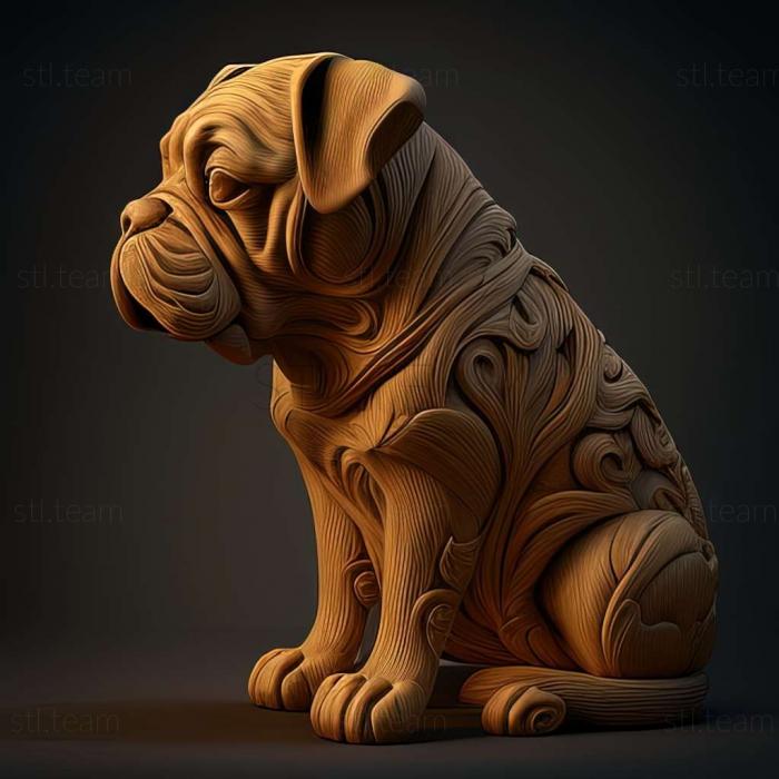 3D model Falen dog (STL)